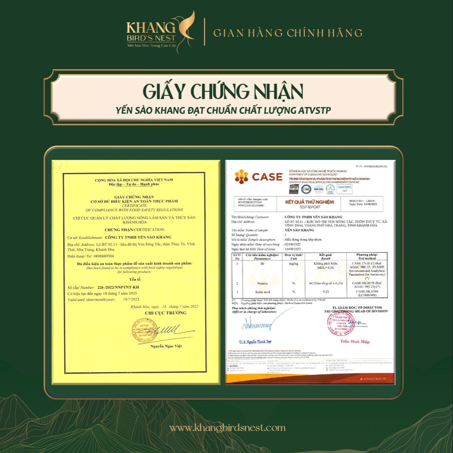 YẾN TINH CHẾ CAO CẤP KHANG