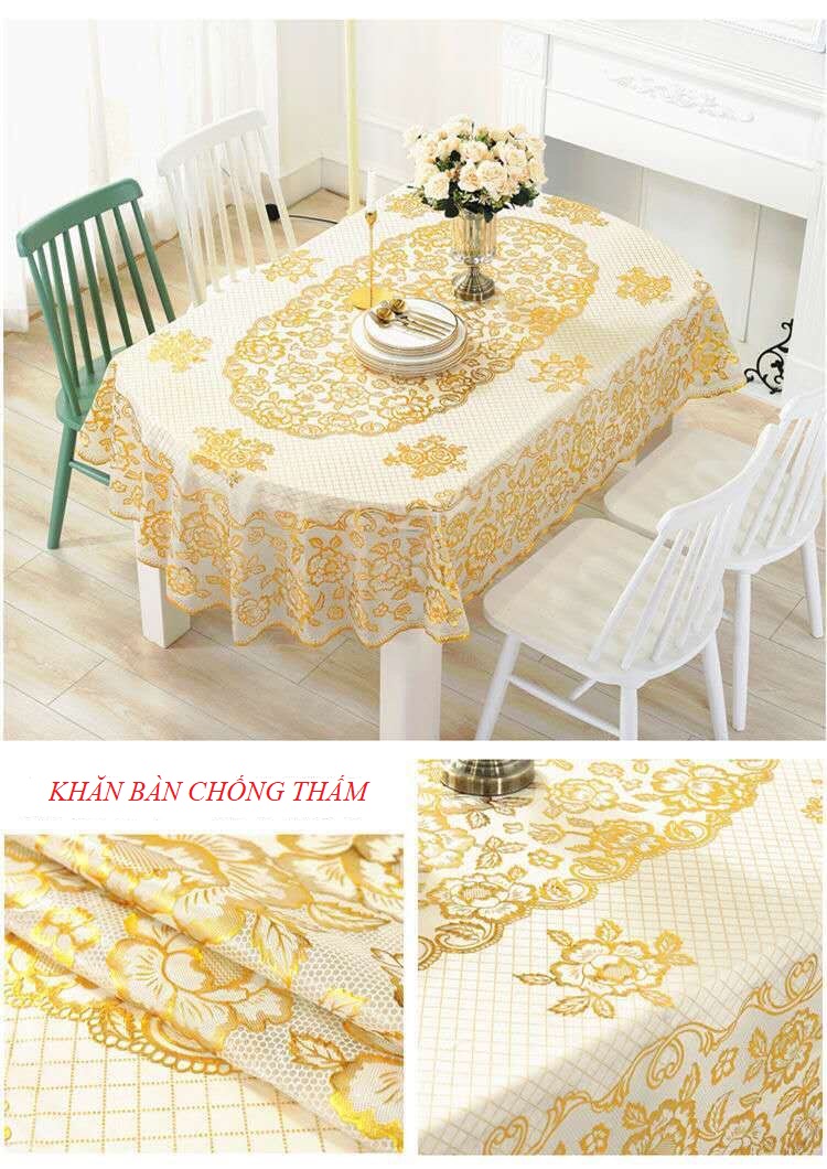 Khăn trải bàn rộng 150cm dài 228cm