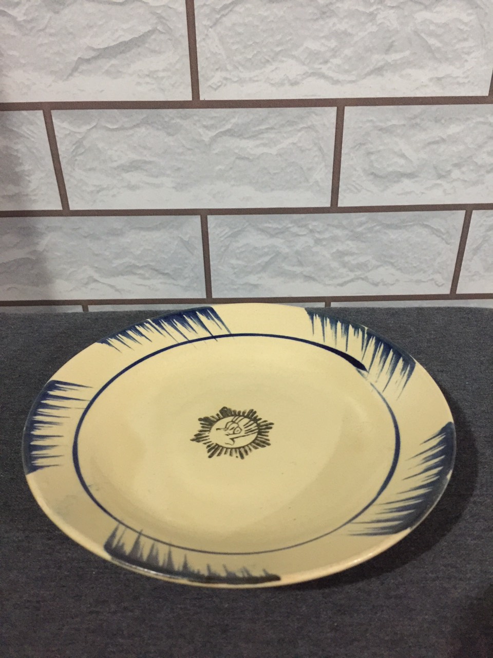 5 Đĩa kiểu xưa xanh 19.5 cm