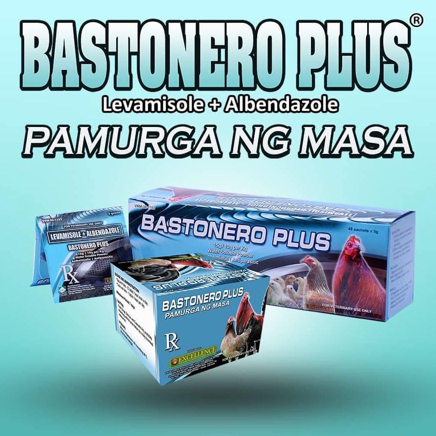 COMBO 4 GÓI BASTONERO plus - xổ giun cho gà con dưới 4 tháng