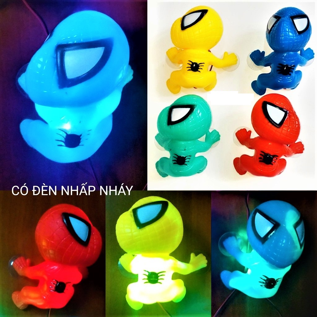 NGƯỜI NHỆN CÓ ĐÈN NHẤP NHÁY BÁM ĐUÔI XE MÁY , Ô TÔ , NGƯỜI NHỆN TRANG TRÍ XE , PHỤ TÙNG XE MÁY , PHỤ KIỆN XE MÁY