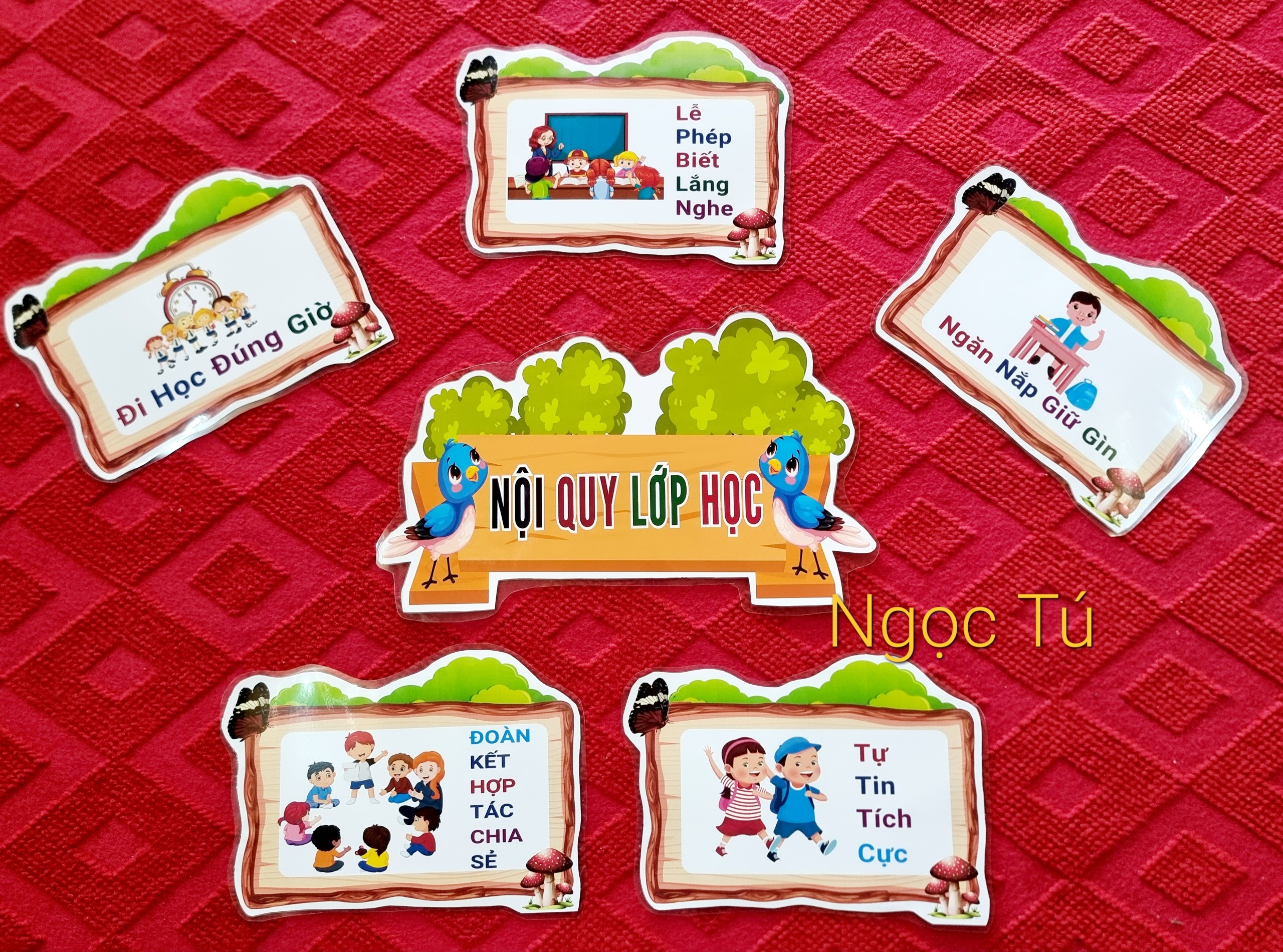 (Đồ dùng dạy học MCH) Nội quy lớp học (mẫu chim)