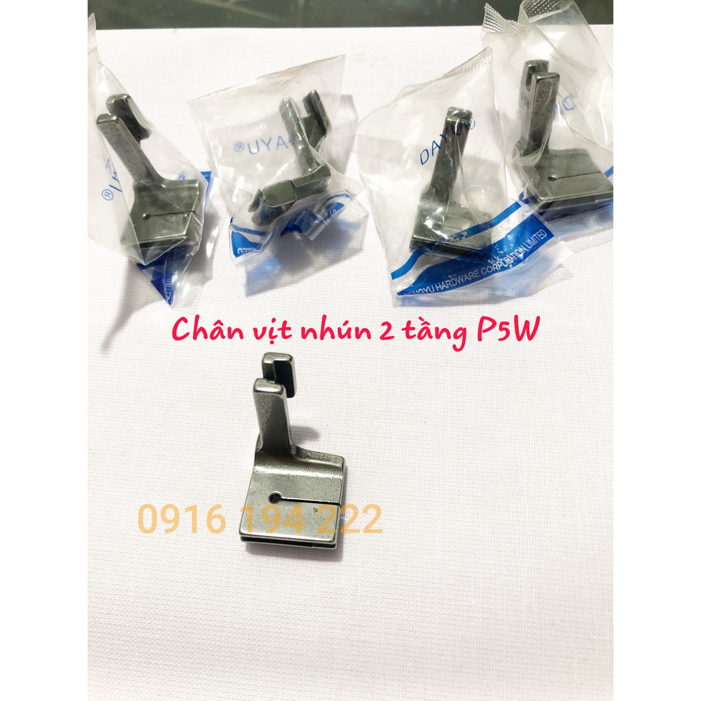 Chân vịt P5W nhún 2 lớp trên thẳng, dưới nhún-máy công nghiệp 1 kim