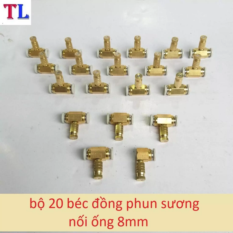 bộ 20 béc phun sương bằng đồng
