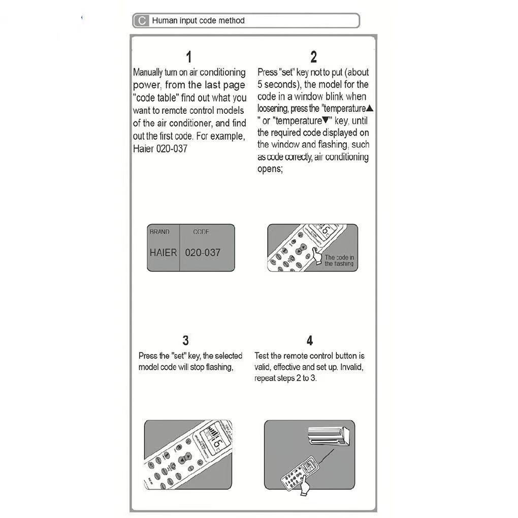 1000 in1 K-1028E Universal Wireless Remote Control AC Digital LCD Remote Control for Air conditioner