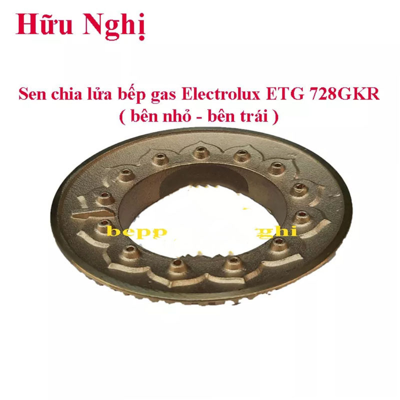 Điếu gang đôi bếp gas Electrolux ETG728GKR( bên nhỏ ), ETG 729GKR. Mâm chia lửa bếp Electrolux