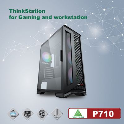 Vỏ case VSP P710 Chuẩn Full ATX (Không bao gồm Fan)