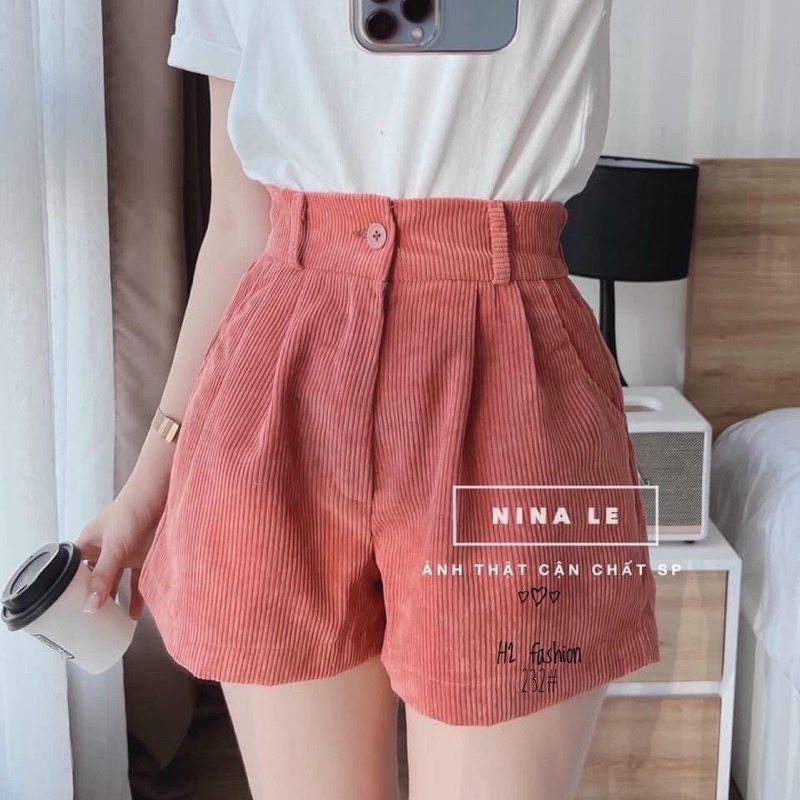 Quần short nhung tăm nhiều màu ms10001 - 5fox store