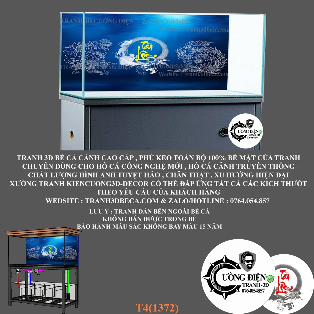 Decal dán hồ cá
