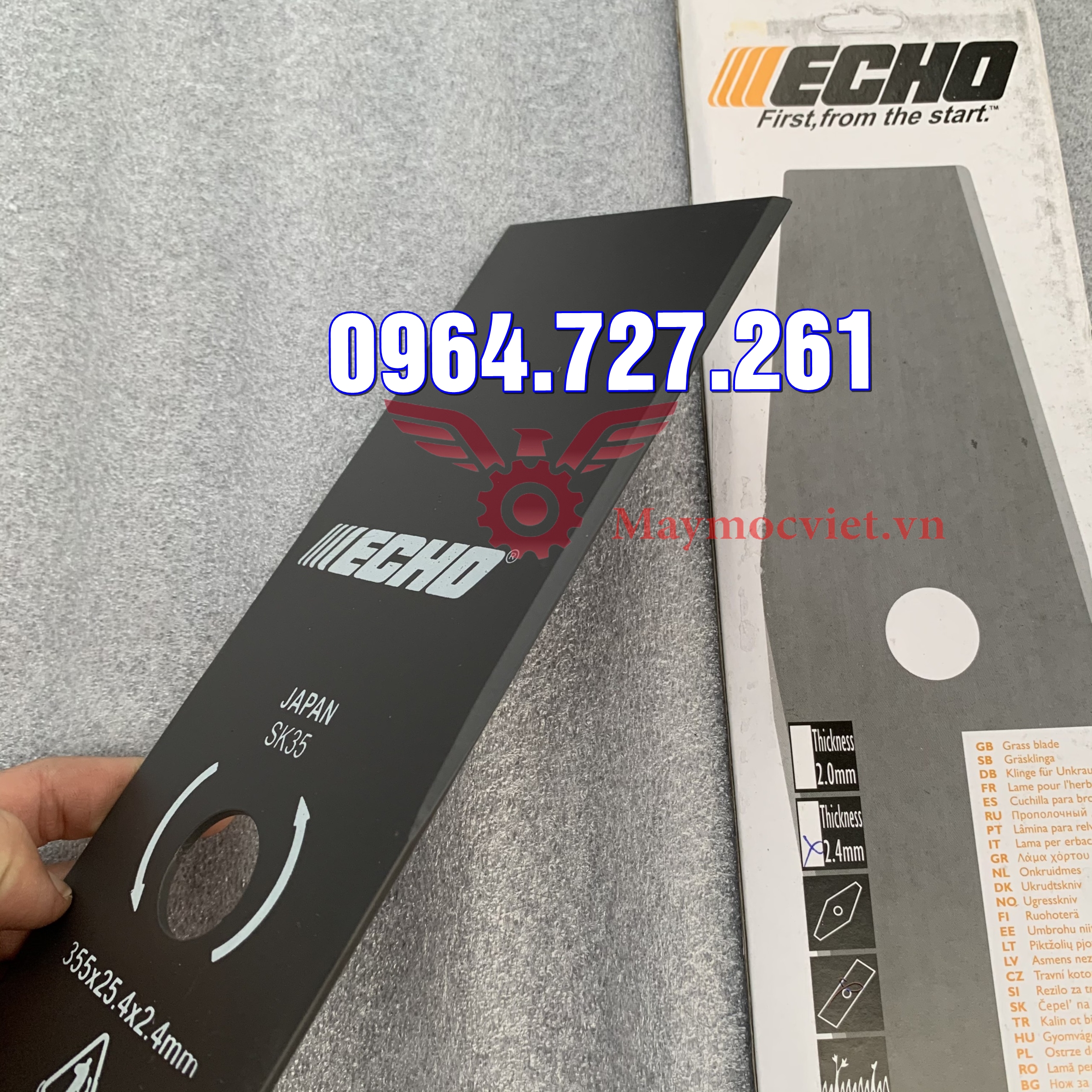 Lưỡi cắt cỏ Echo chuẩn Nhật lưỡi vuông dày