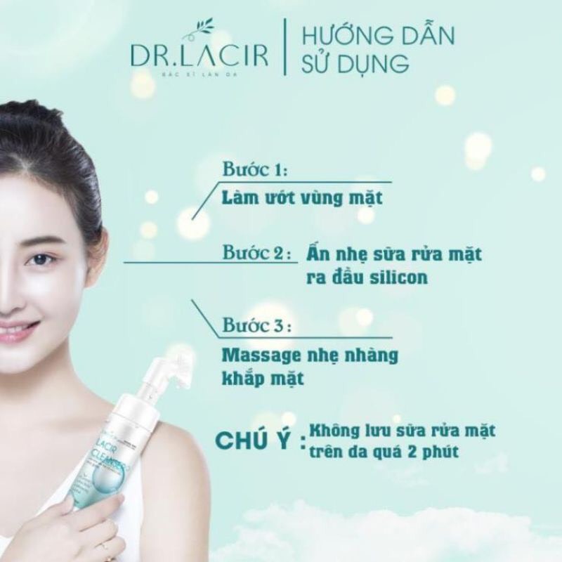 Sữa rửa mặt bạc hà kiềm dầu Dr.lacir ( Chính hãng)