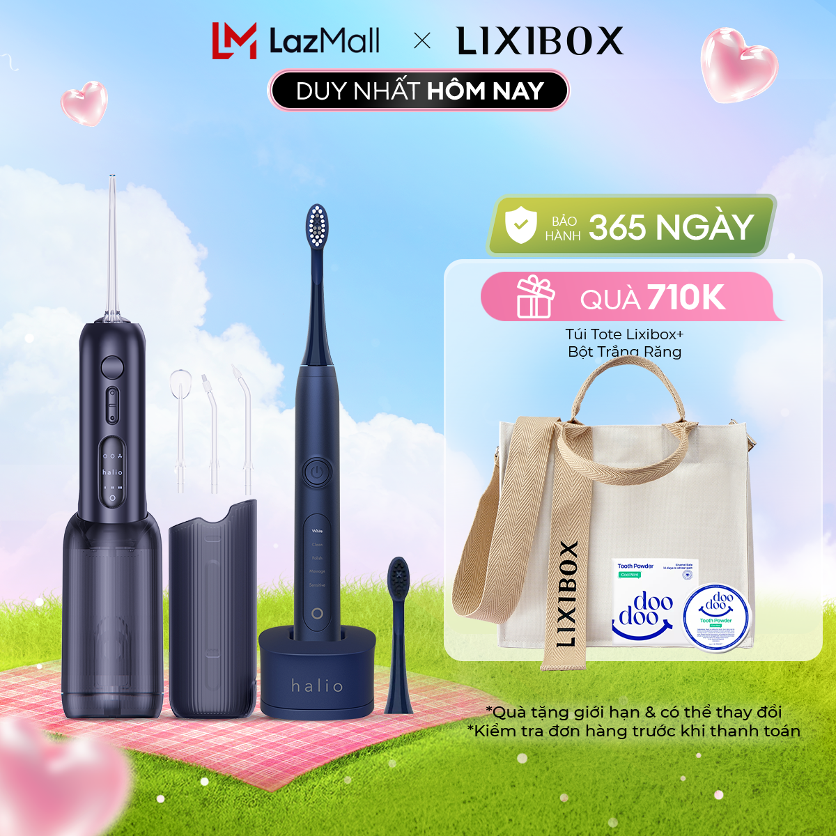 Máy Tăm Nước 2 Bình Thay Thế Halio UltraClean Express Hydro Floss Phiên Bản Nâng Cấp Dành Cho Răng Niềng