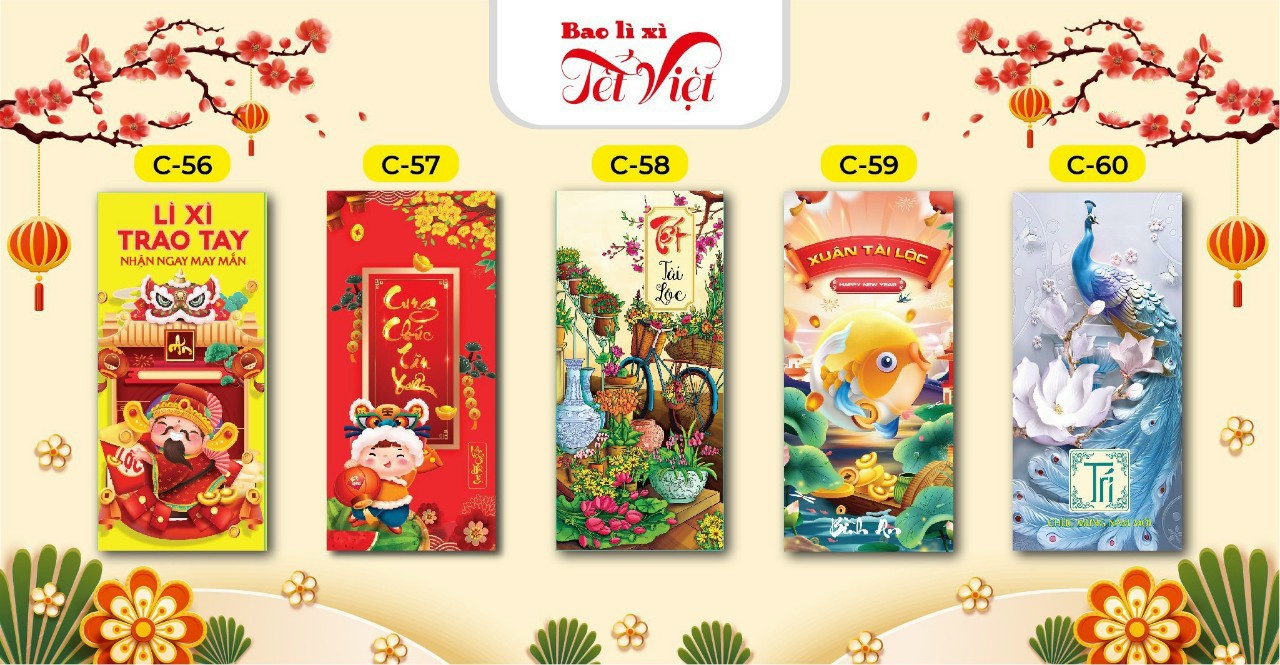 Combo 60 Bao Lì Xì Tết 2024