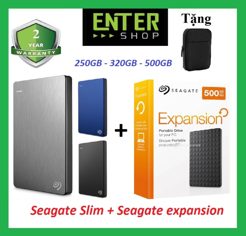 Bảng giá Ổ cứng di động Seagate slim - expansion, 250GB đến 1TB, USB 3.0 tặng túi đựng ổ cứng Phong Vũ