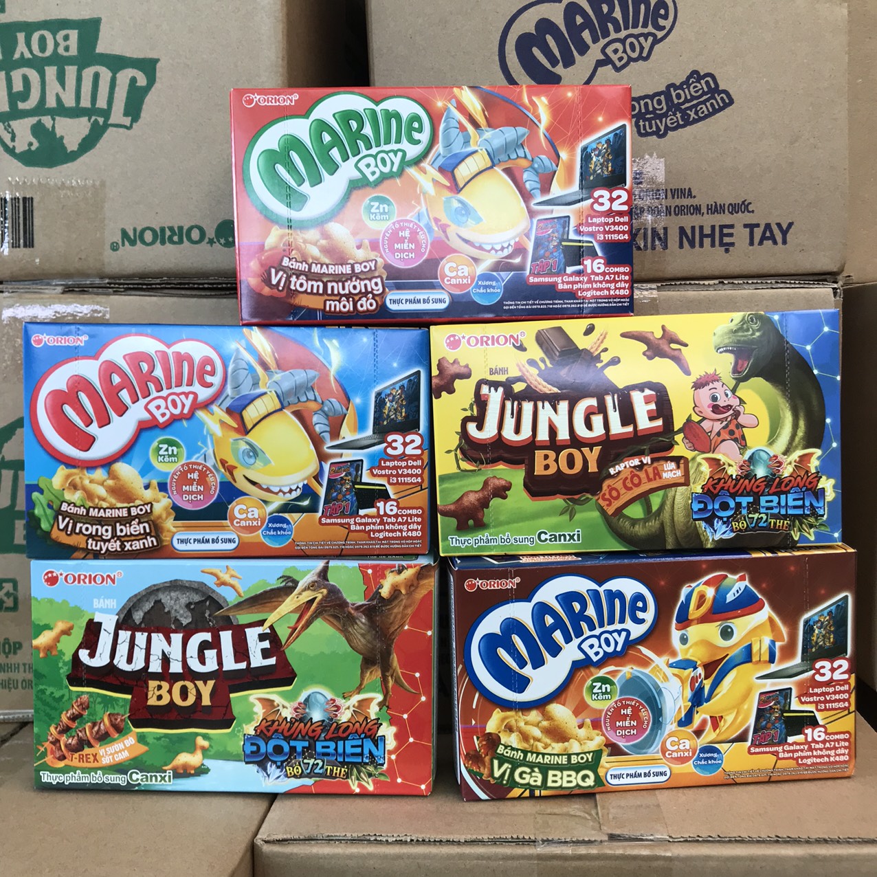 COMBO 10 HỘP BÁNH CÁ MARINE BOY 35g - MIX VỊ