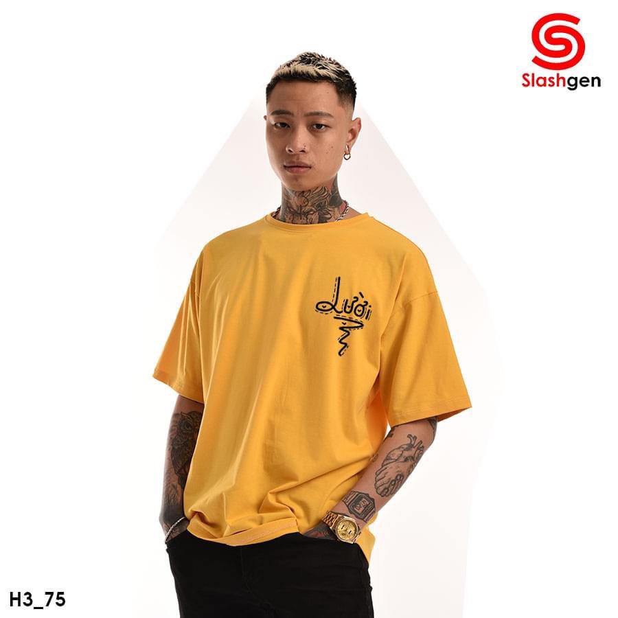 Áo thun nam nữ cao cấp có big size logo lười