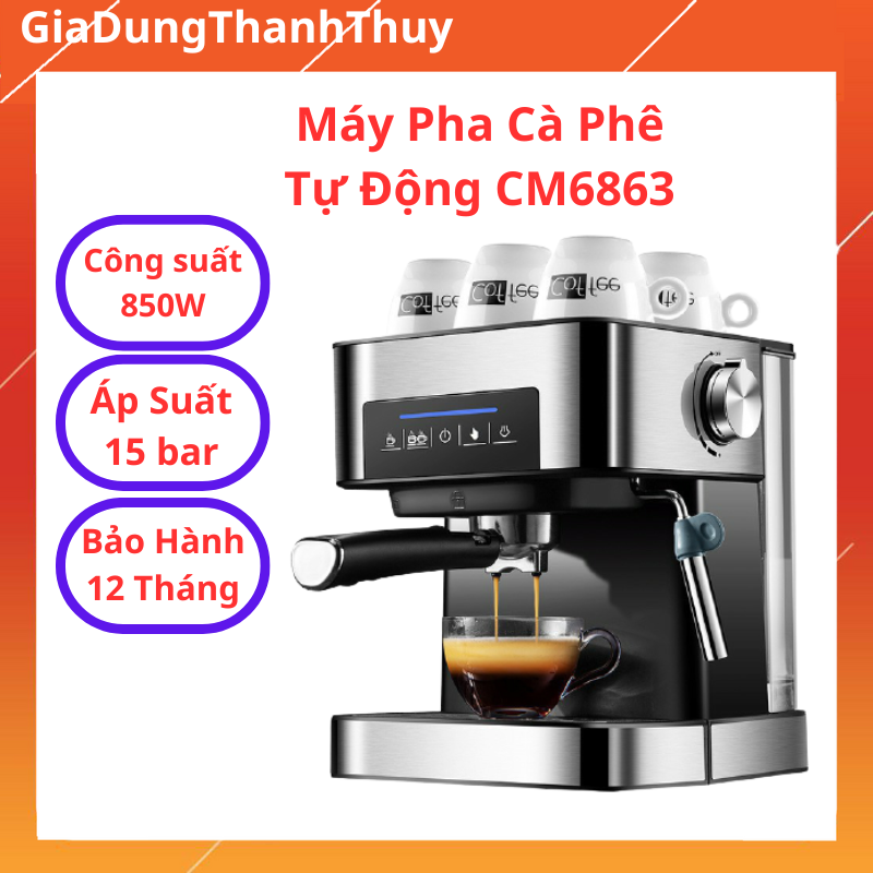 Máy Pha Cafe Espresso, Máy Pha Cà Phê Tự Động CM6863