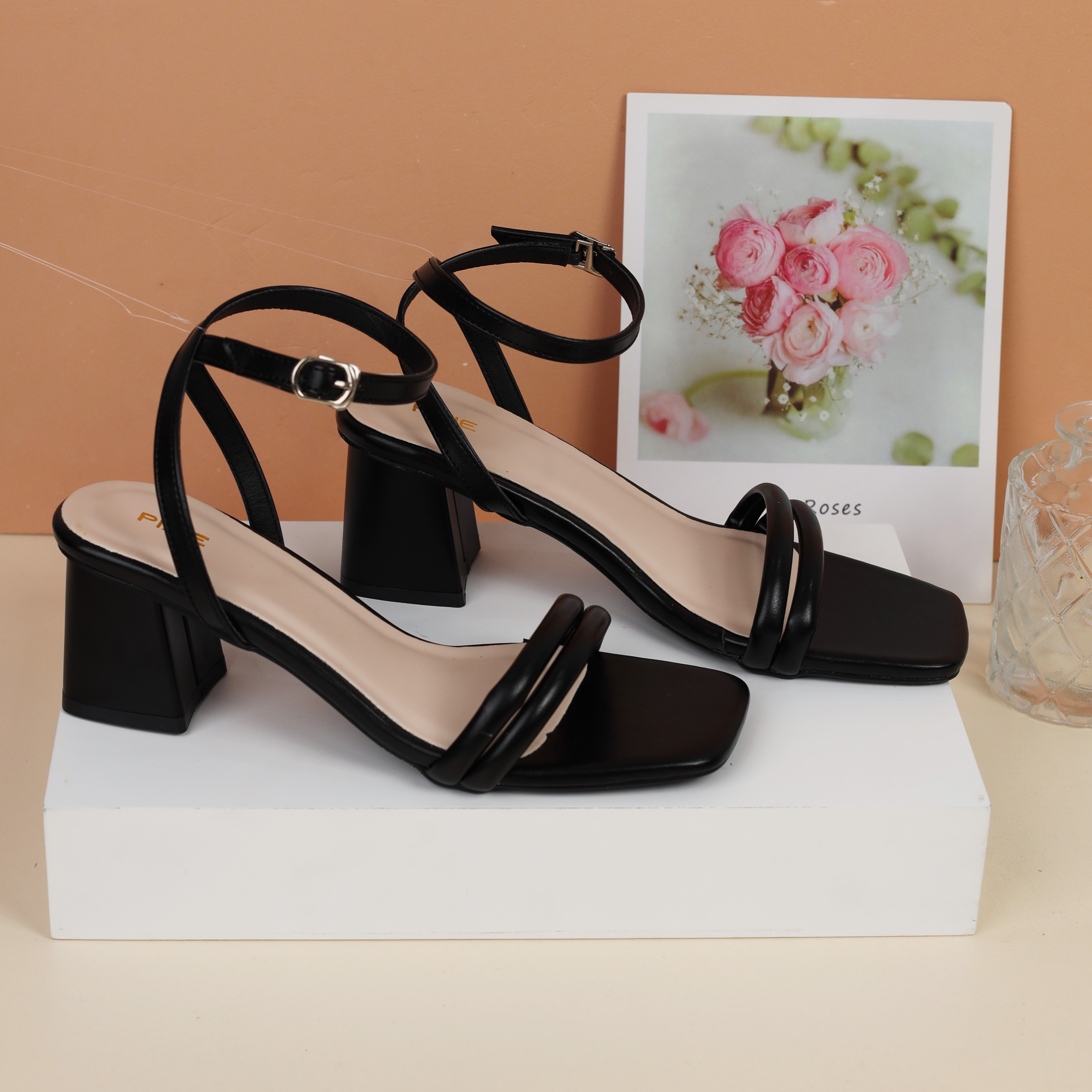 Giày Sandal Cao Gót 5cm Quai Chần Chỉ Pixie H295