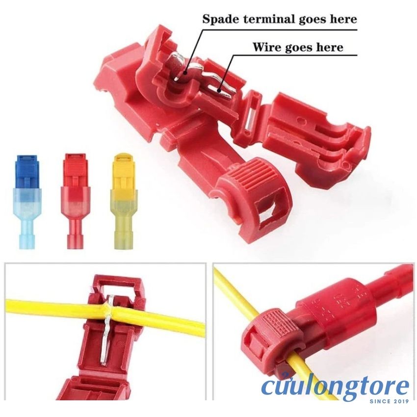 Đầu Nối Dây Điện Nhanh Chữ T thông minh cút nối chia dây chống nước chịu tải giắc nối cáp điện an toàn chống cháy cho nhà ô tô xe máy