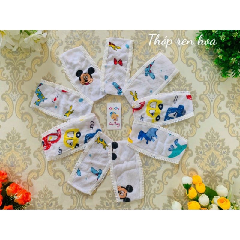 2 Chiếc che thóp mụ cotton cho trẻ sơ sinh/nhiều mẫu