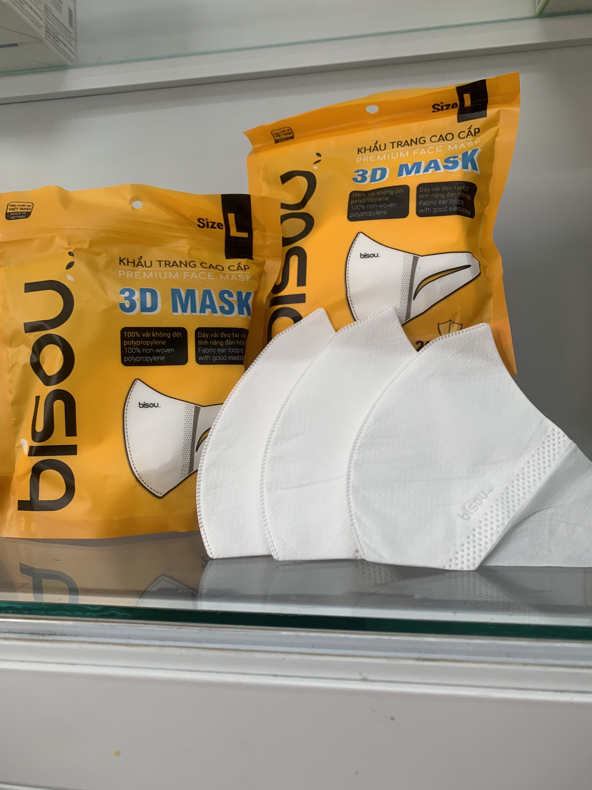 10 Bịch khẩu trang cao cấp 3D MASK bisou