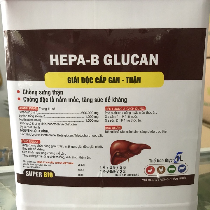 Giải độc gan thận can 5L