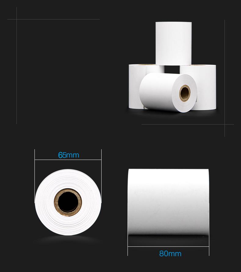 [HCM]Giấy in nhiệt Oji K80 Phi 65mm (10 Cuộn)