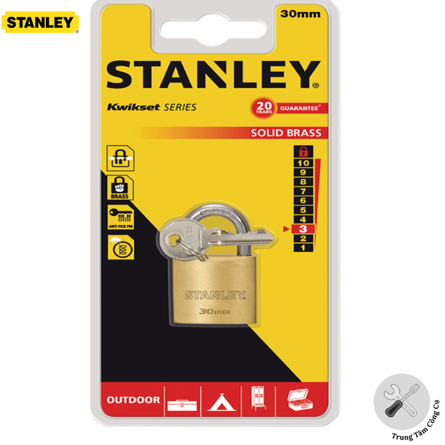 Ổ khóa Stanley S742-030 30mm standard Shackle.
