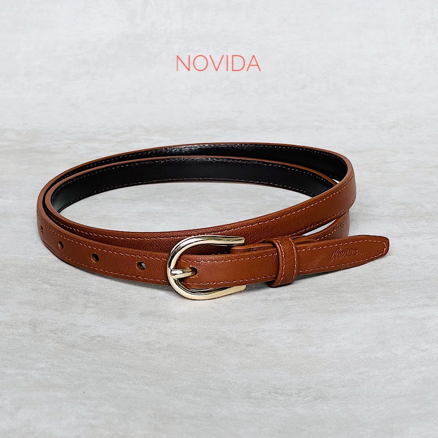 Thắt Lưng Nữ Da Bò 100%, Dây Nịt Da Thật Cao Cấp Novida vv