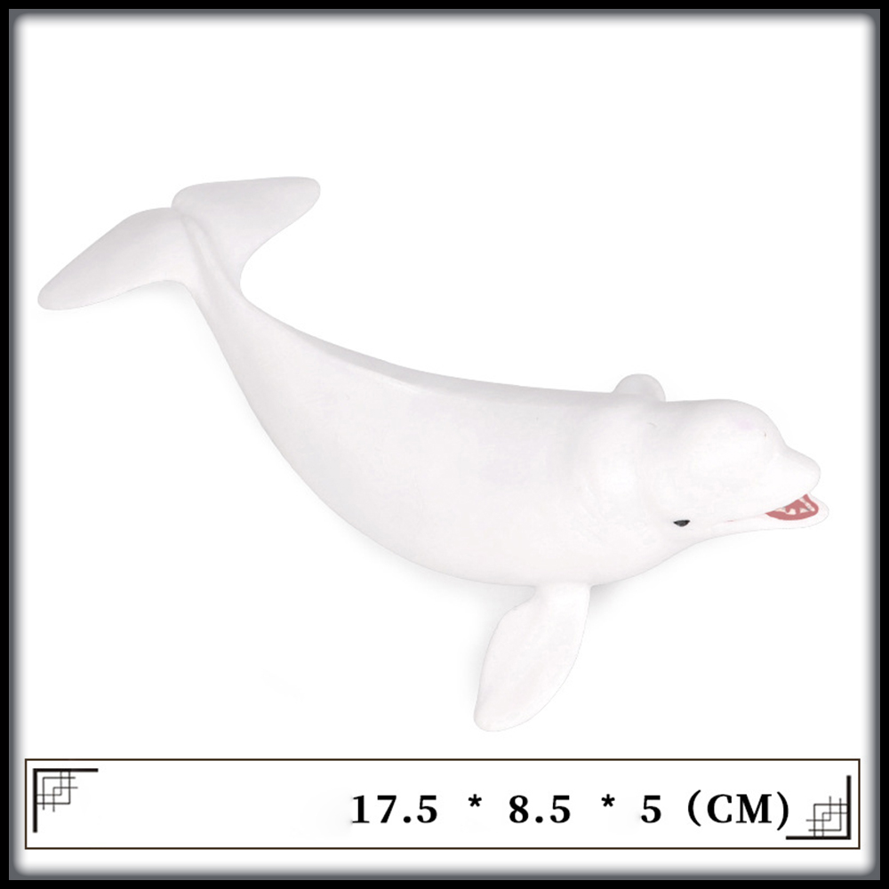 Mô hình động vật con cá voi trắng cá heo trắng Beluga