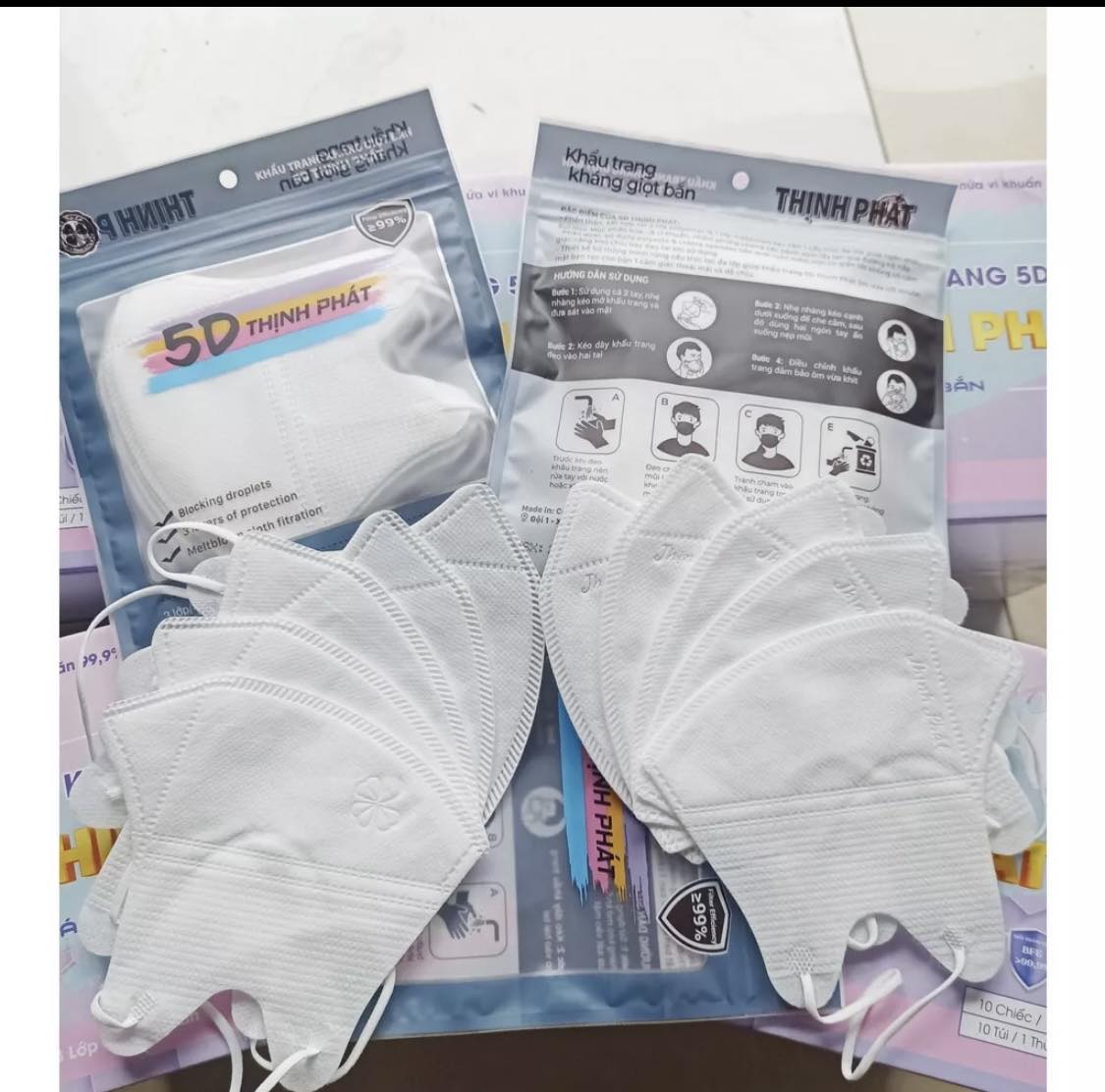SET 10 KHẨU TRANG 5D THỊNH PHÁT