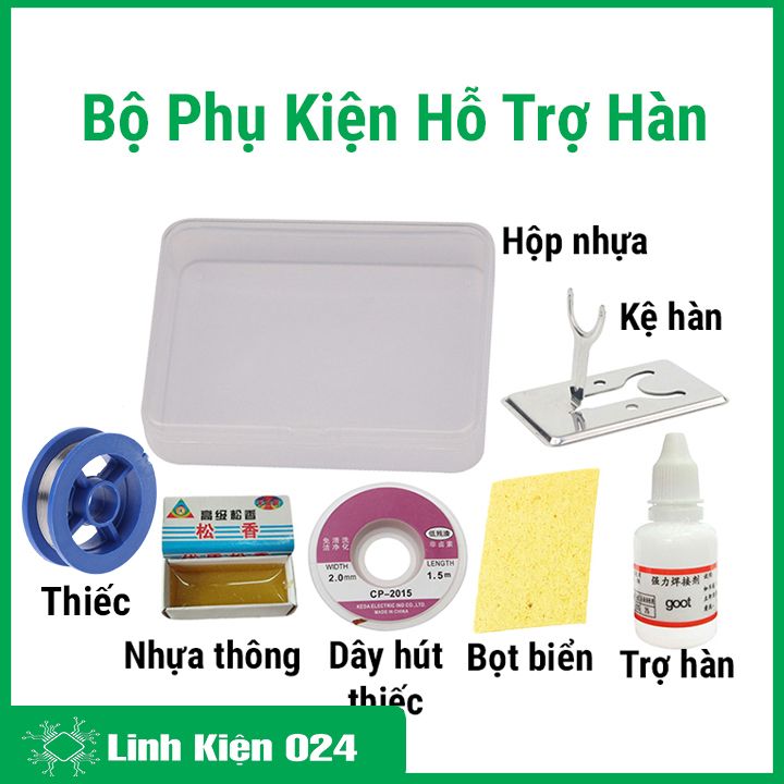Bộ phụ kiện hỗ trợ hàn đựng hộp nhựa nhỏ gọn