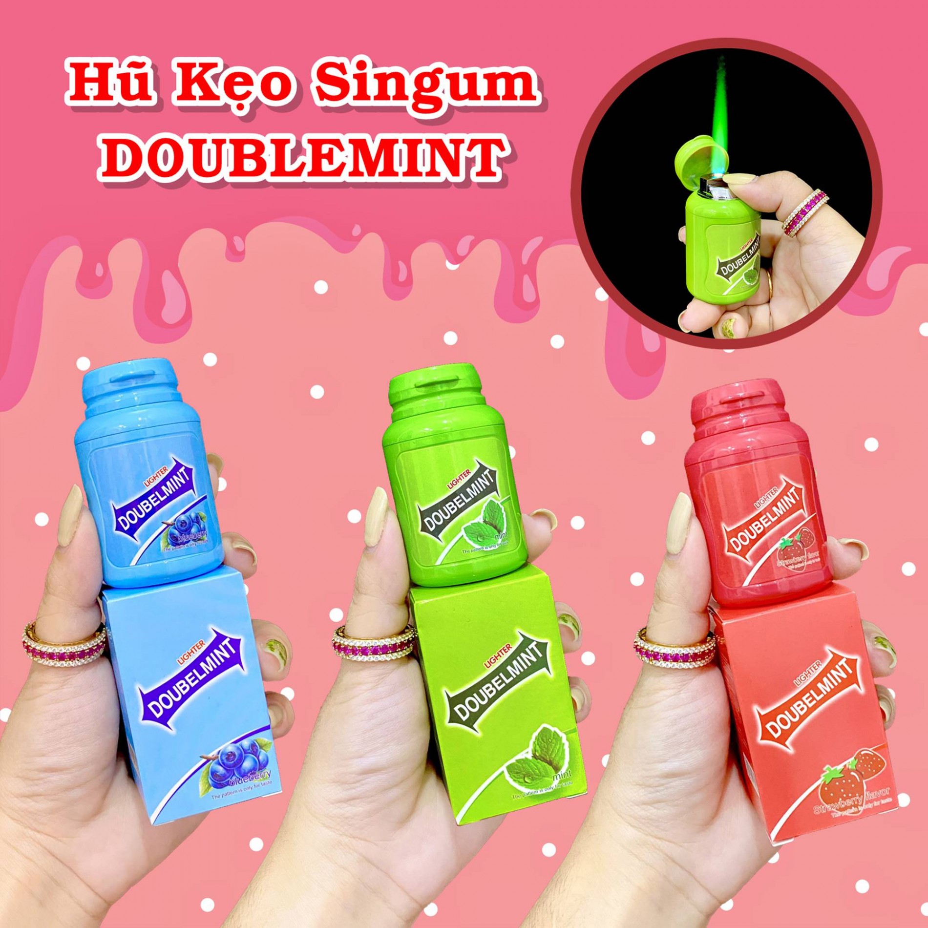 BẬT LỬA KHÈ HÌNH HŨ KẸO SINGUM  (FULLBOX) - (XÀI GAS)