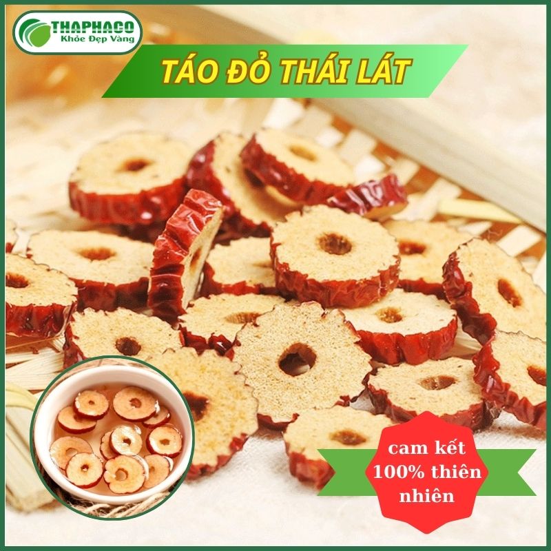 [Túi 500gram] Táo Đỏ Cắt Lát Sấy Khô - Chuyên Dùng Để Nấu Chè Dưỡng Nhan - Chè Thái - Hoặc Hầm Canh - Có Thể Sử Để Ăn Vặt - THAPHACO