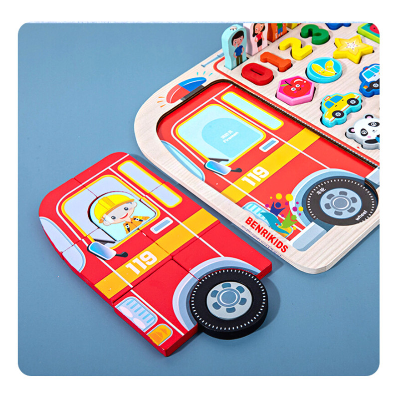 Fishing toy set combination magnet game jigsaw puzzle number for baby playing Medium Medium learning, đồ child toy fun