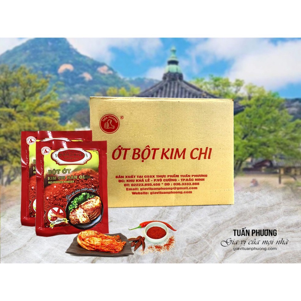 Bột ớt Hàn Quốc _ Bột ớt làm kim chi gói 100g siêu ngon
