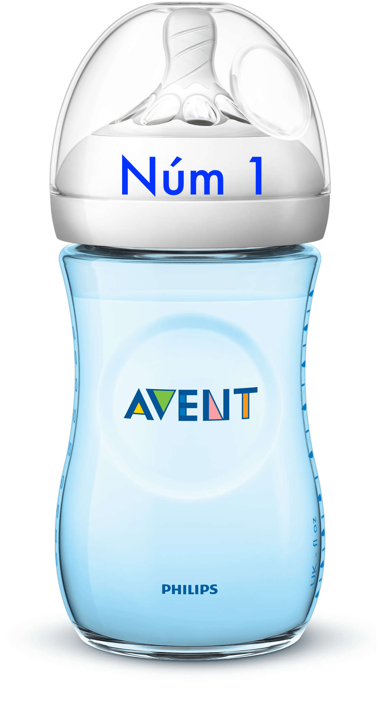 Bình sữa Philips Avent Natural 260ml xanh - hồng chọn núm