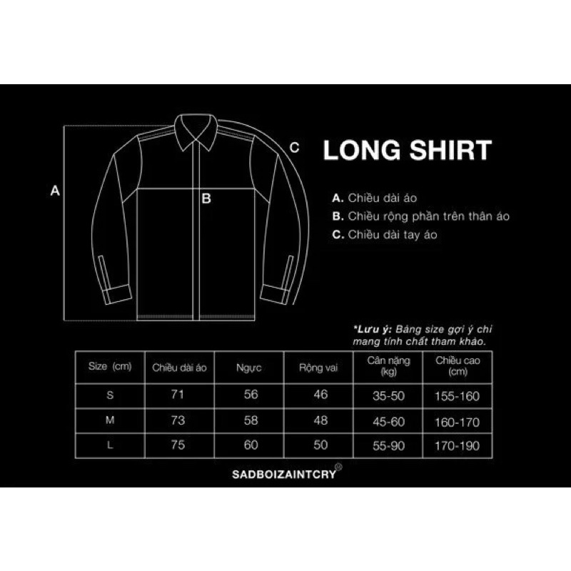 [Sadboiz Chính Hãng] Áo Sơ Mi tay dài SAD SIGNATURE OVERSIZED