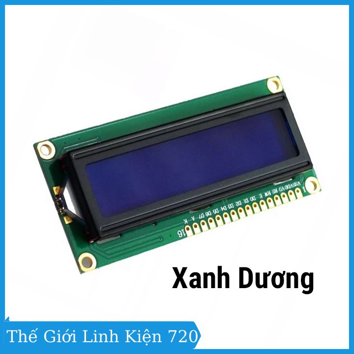 Màn hình LCD 1602 xanh lá, xanh dương hiển thị 2 dòng có đèn led nền