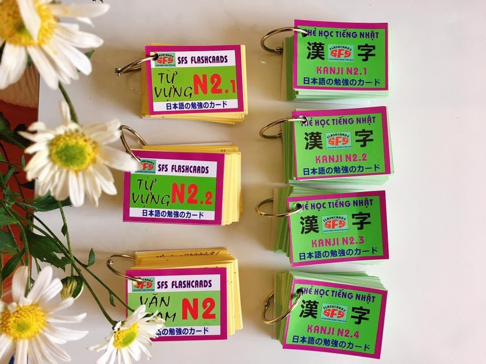 Combo thẻ tiếng nhật N4 - 4 xấp