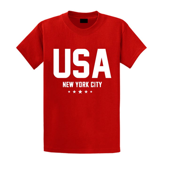 Áo thun nam nữ usa new york city vải thun cotton mềm mịn