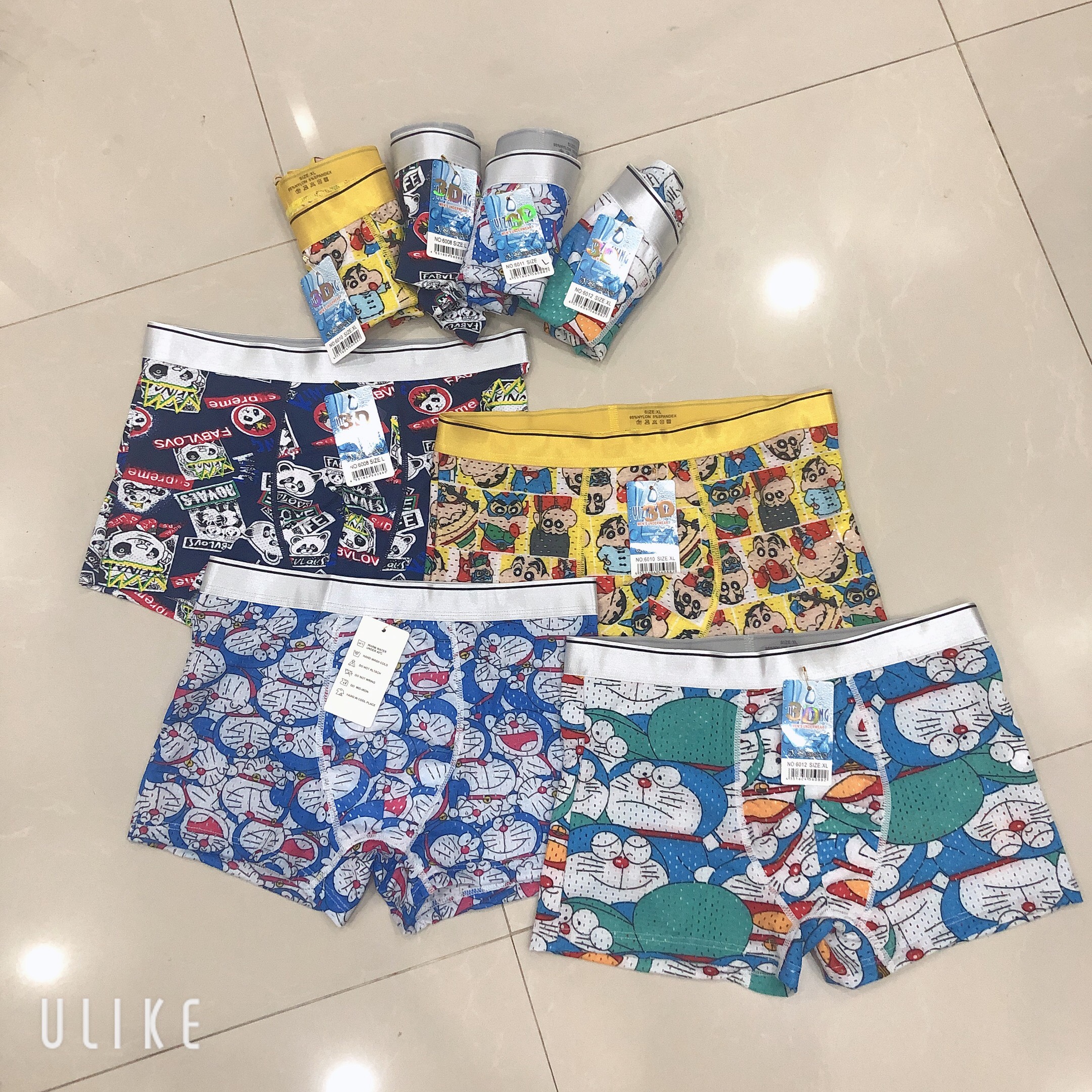 COMBO 4 Chiếc SỊP ĐÙI IN HÌNH 3D Cao Cấp (Cạp Lụa)