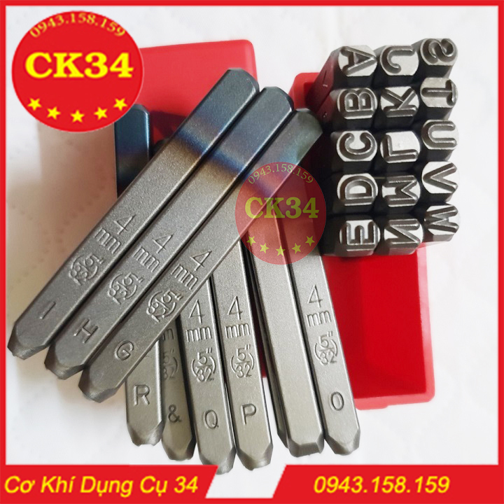 Bộ đục chữ đóng chữ 4mm