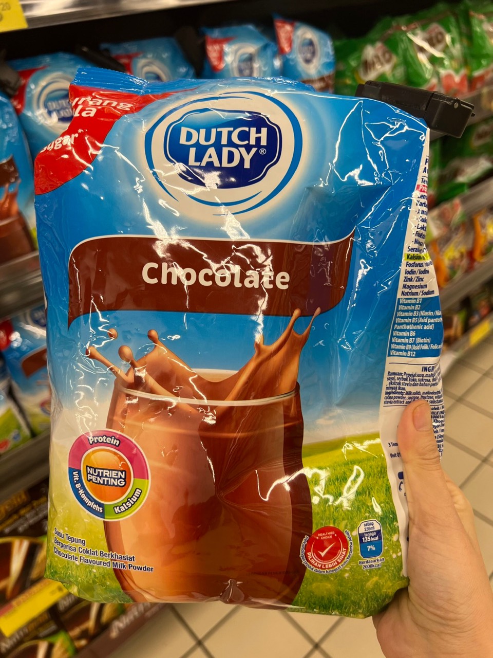 Sữa Bột Dutch Lady Vị Socola Malaysia - Bịch 900G