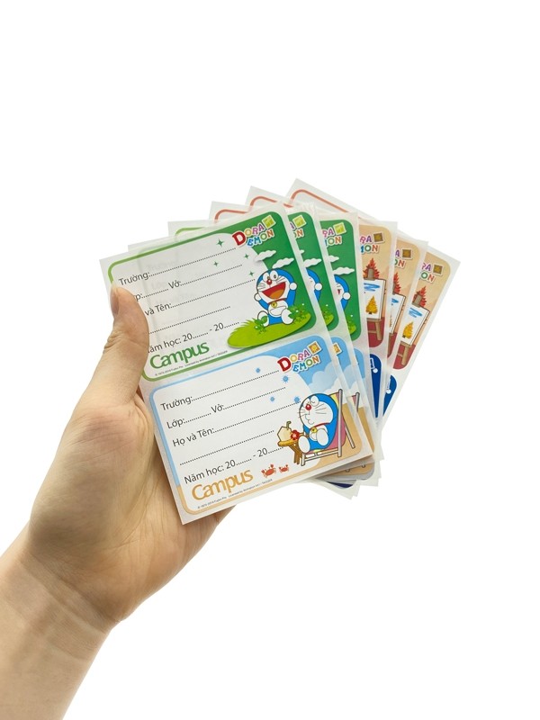 Combo 2 tập Nhãn vở campus Doraemon NT-DOR-12-1