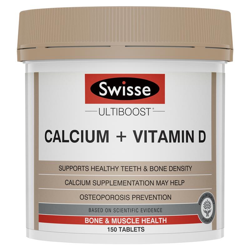 [HCM]Viên uống bổ sung Canxi Swisse Ultiboost Calcium Vitamin D 150 viên