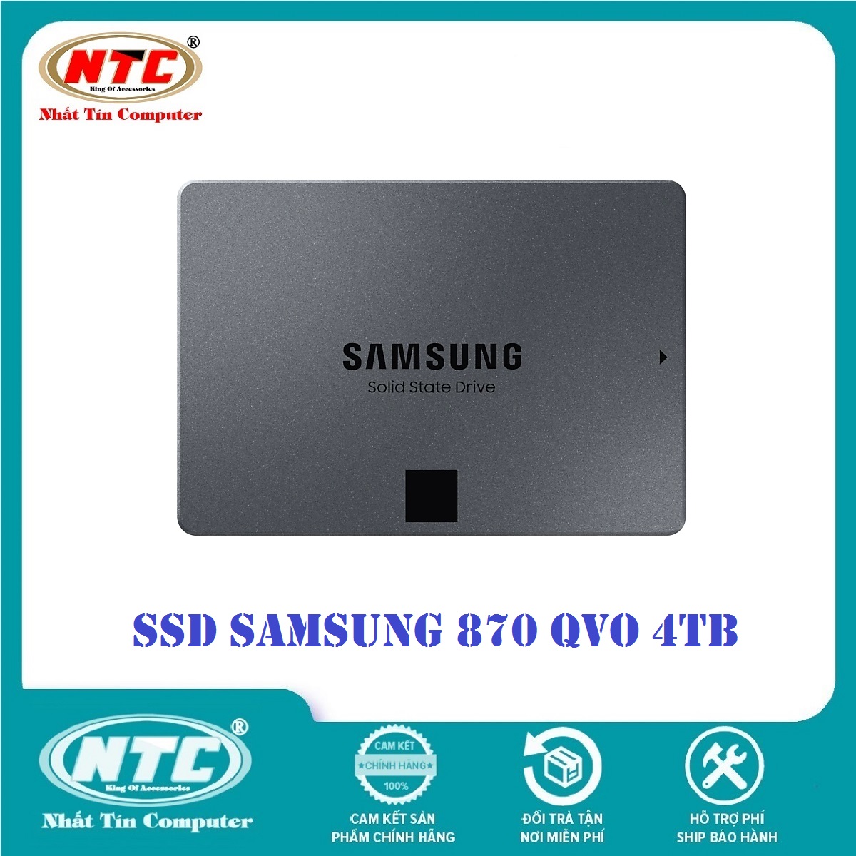 [Trả góp 0%] Ổ cứng SSD gắn trong Samsung 870 QVO 4TB 2.5-Inch SATA III R560MB/s W530MB/s (Xám) - Nhất Tín Computer