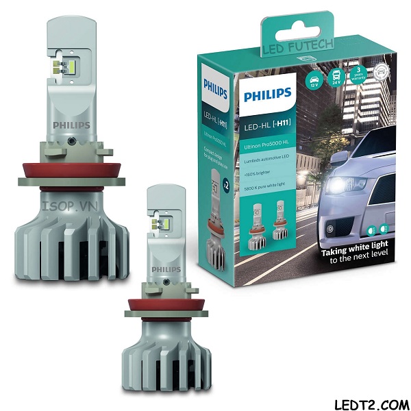[LEDT2 ISOP] Đèn pha LED Philips Ultinon Pro5000 [Bảo hành 3 năm] [Số lượng: 1 cái]