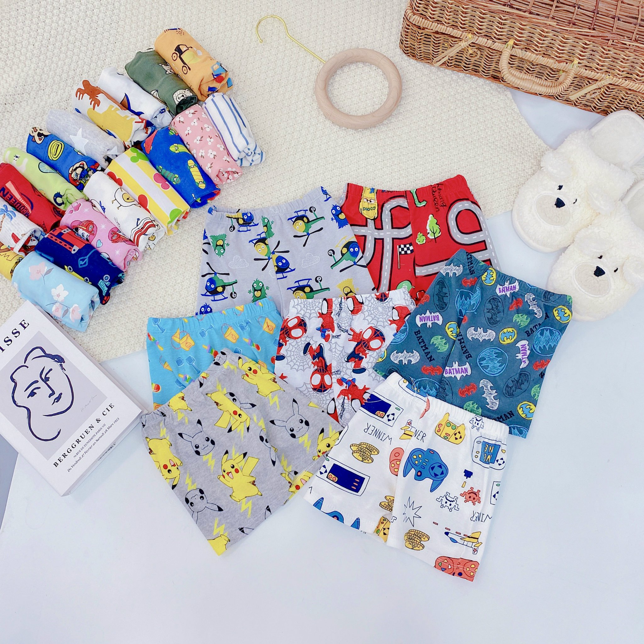 Quần đùi cho bé trai bé gái LILIKIDS quần chục đùi ngắn cho bé trai bé gái loại 1 QC06