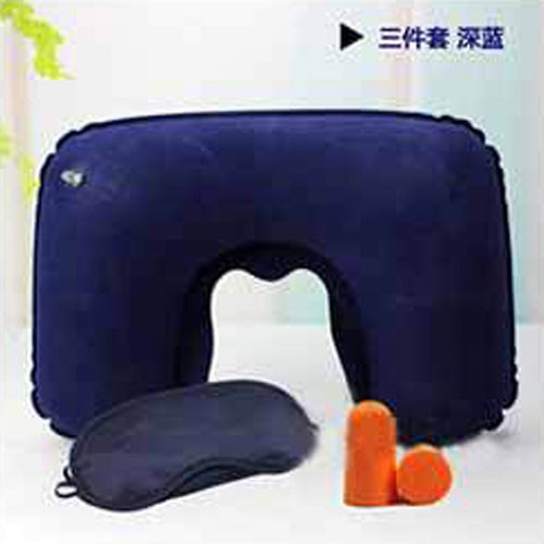 Bộ 3 món gối hơi du lịch, đủ màu (gối hơi, bịt tai, bịt mắt)